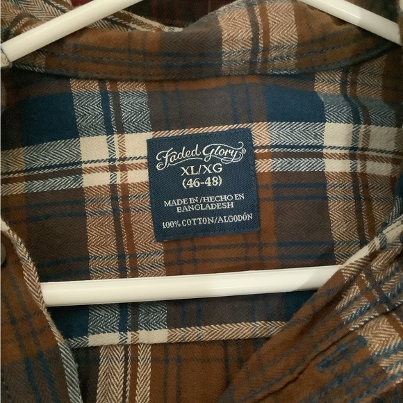Lot of 2 Men’s Flannels Faded Glory XL 46-48 - Picture 6 of 7
